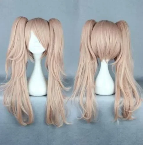 Wholesale Synthetic Danganronpa Enoshima Junko Two Ponytails Anime Women Cosplay Wi