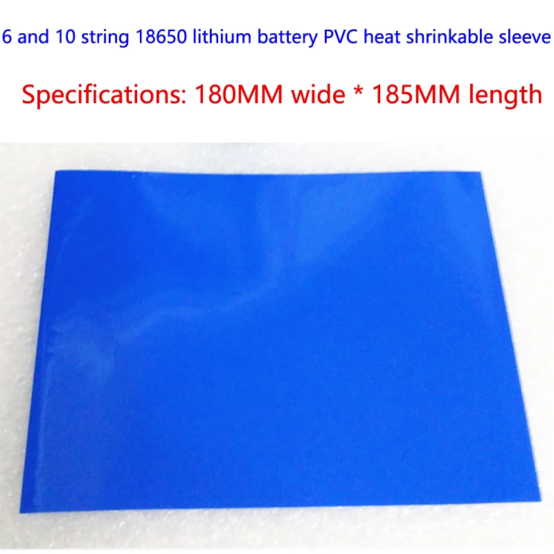 

6 and 10 series of 18650 lithium battery pack skin PVC thermally shrinkable tube battery packaging the outer skin shrinkable
