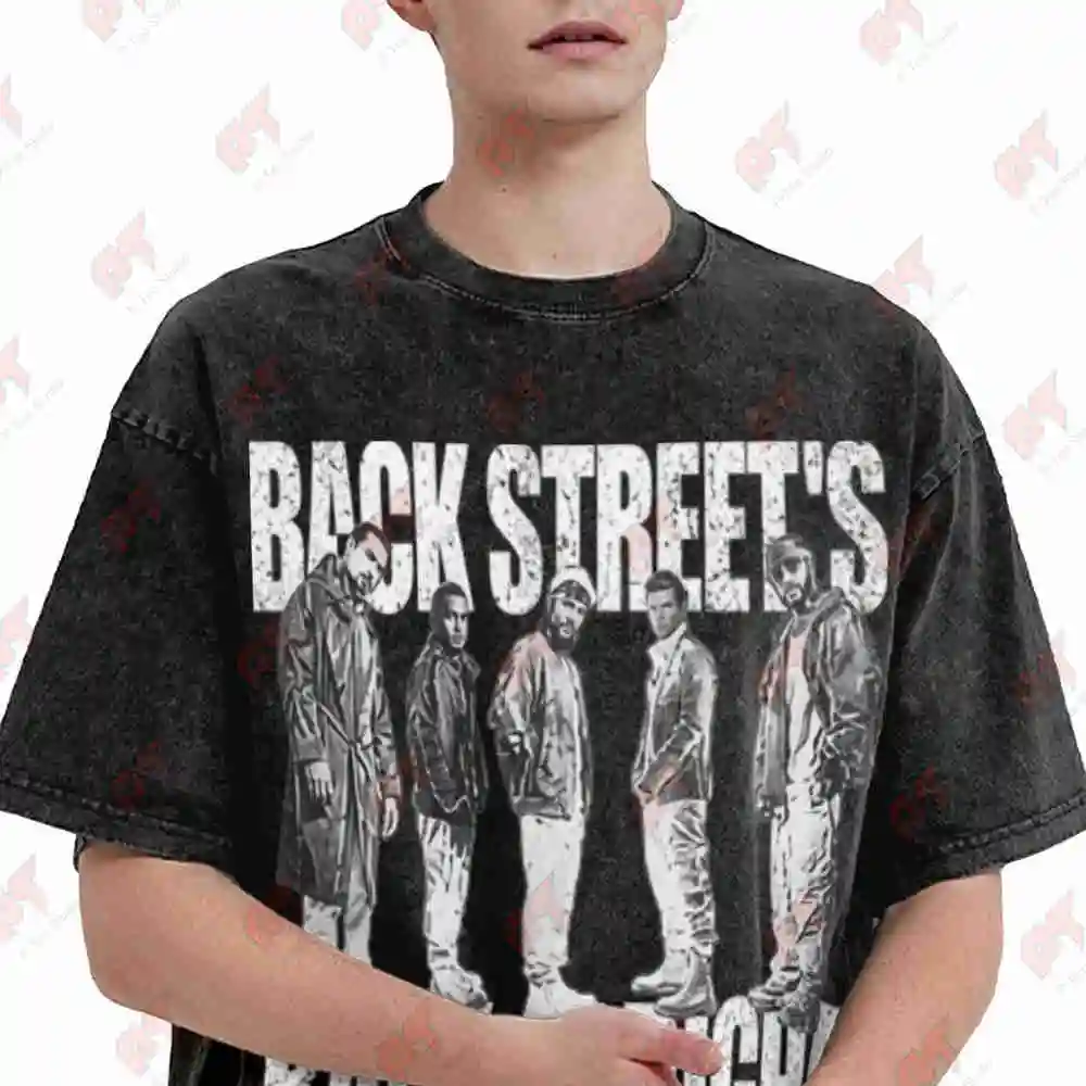 Backstreet Boy Back Alright Vintage 90s Pop Vintage Washed Tee Pure Cotton T-Shirt