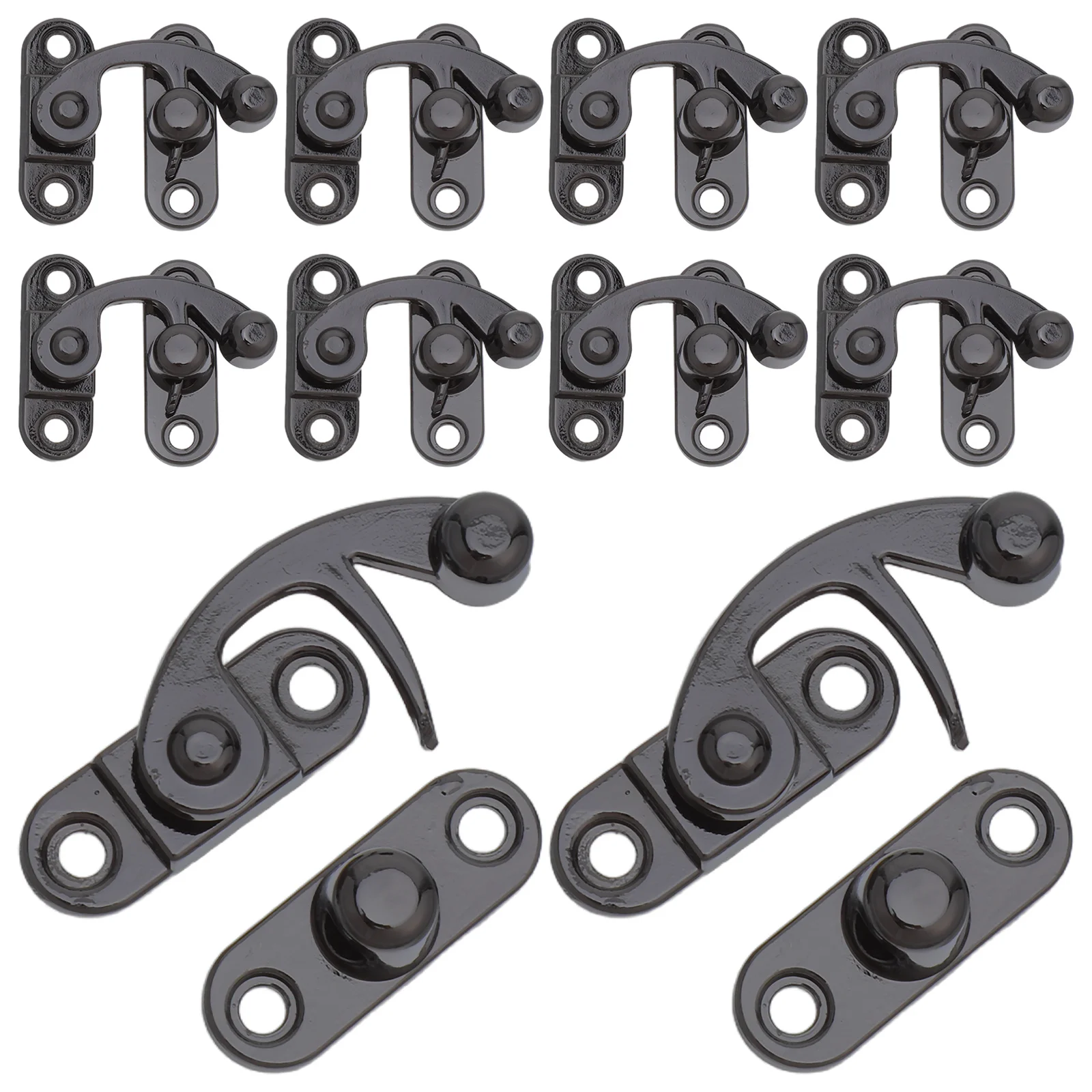 

10pcs Retro Lock Latch Zinc Alloy Vintage Swing Clasp For Jewelry Box Cabinet Cigar Storage Mini Toggle Buckle Hook Closure