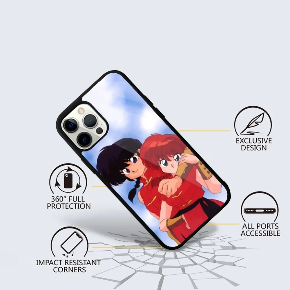 Anime R-RANMA 1 2 Phone Case For iPhone 15,14,13,12,11,Plus,Pro,Max Mini Magsafe Magnetic Wireless Charging