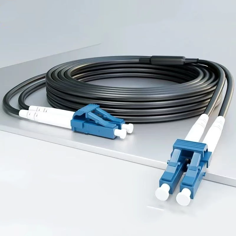 Fiber optic Patchcord singlemode Armored 2 cores 40m-120m 3mm TPU 100m 80m50m waterproof LC FC SC ST APC E2000 jumper DX Outdoor