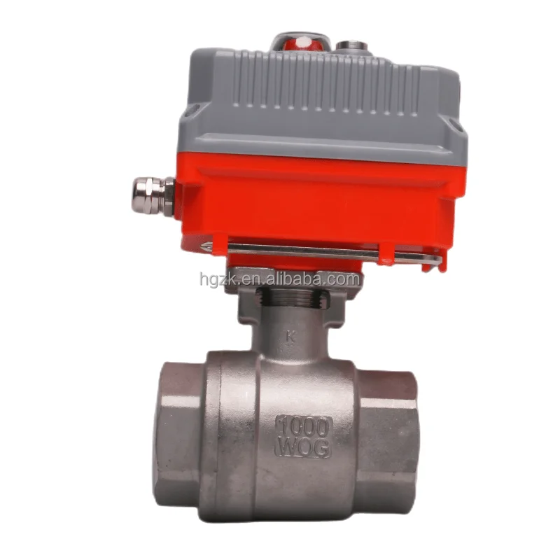 مشغل صمام الكرة الكهربائية أمازون نموذج جديد ساخن 2 طريقة SS 304 316 مشغل صمام كروي كهربائي من الفولاذ المقاوم للصدأ