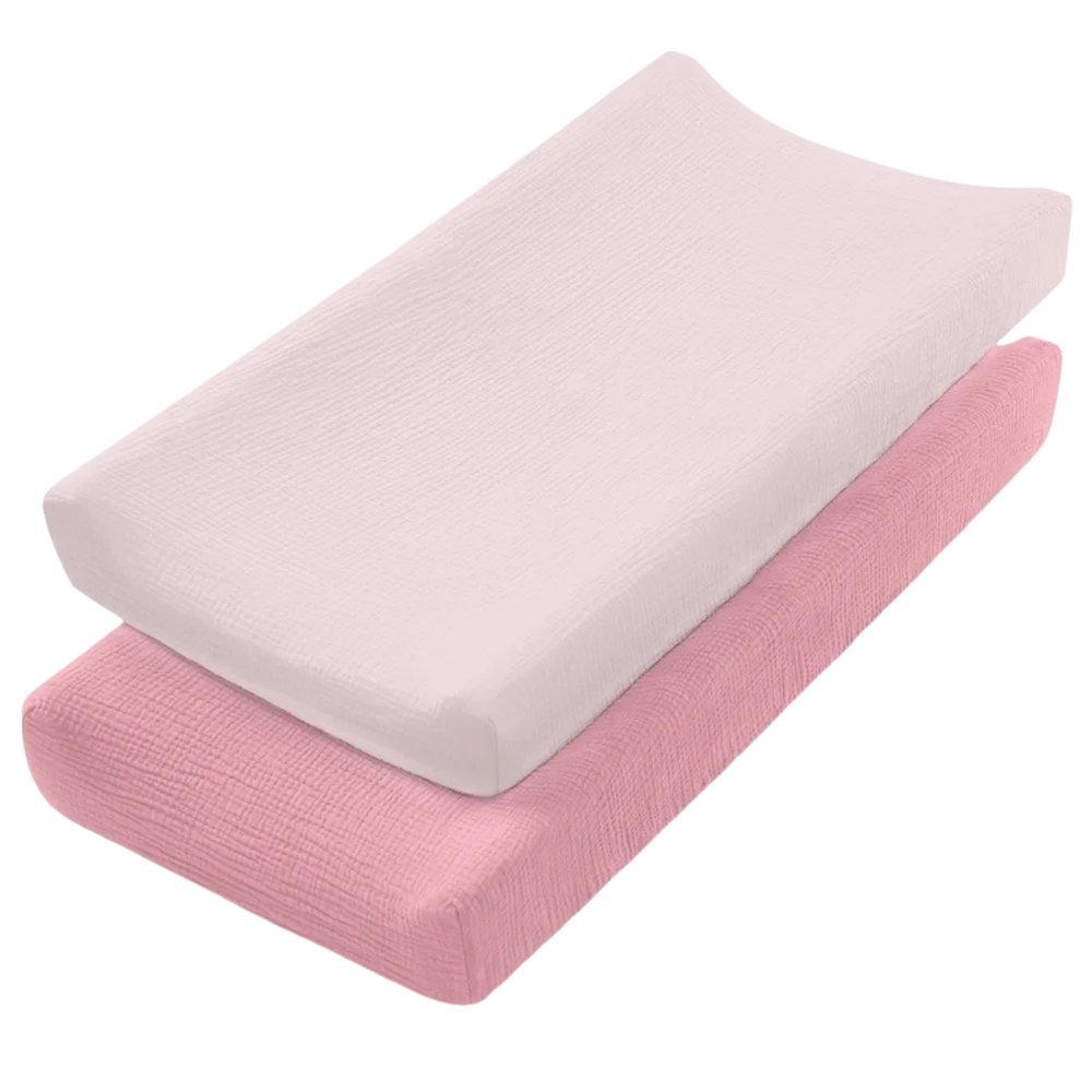 2 قطعة حفاضات القطن تنفس تغيير الوسادة غطاء الترا لينة المجهزة ورقة حفاضات مبدل الوسادة قابلة لإعادة الاستخدام حفاضات وسادة المجهزة ورقة #2