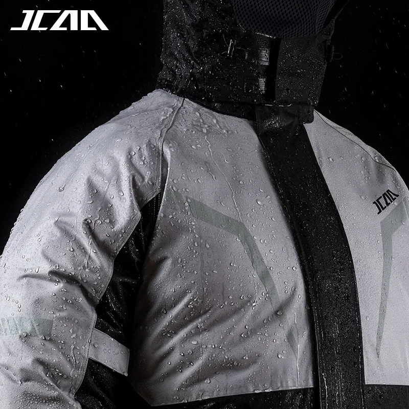 

Unisex Premium Motorcycle Rain Suit Comfortable Waterproof Bike/E-Bike/Commute Jacket Pants All-Weather Moto Riding Raincoat