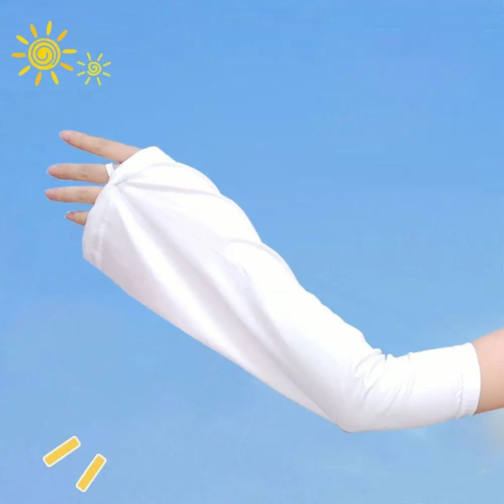 Large Size Sun Protection Sleeves Driving Sunscreen Sleeves Summer Sunscreen Sleeves Ice Silk Arm Sleeves Women Arm Sleeves