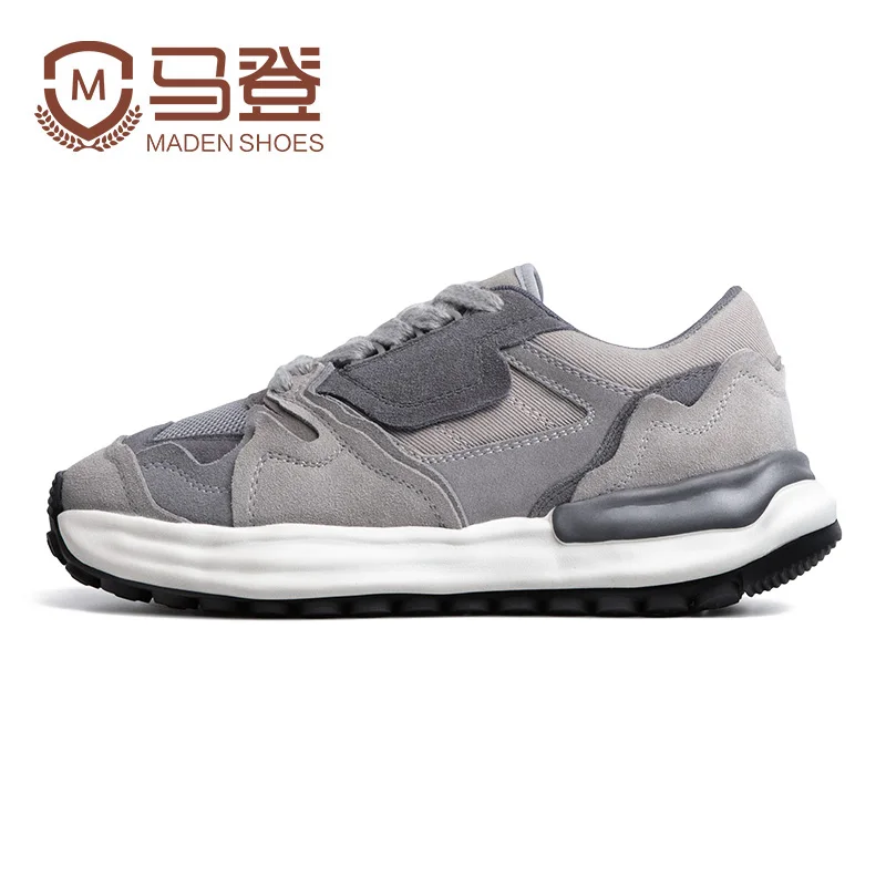 Maden Dissolve British Training Shoes Casual Breathable Sporty Sneakers Retro Thick-Sole Shoes Men\'s and Woman\'s Running Shoes