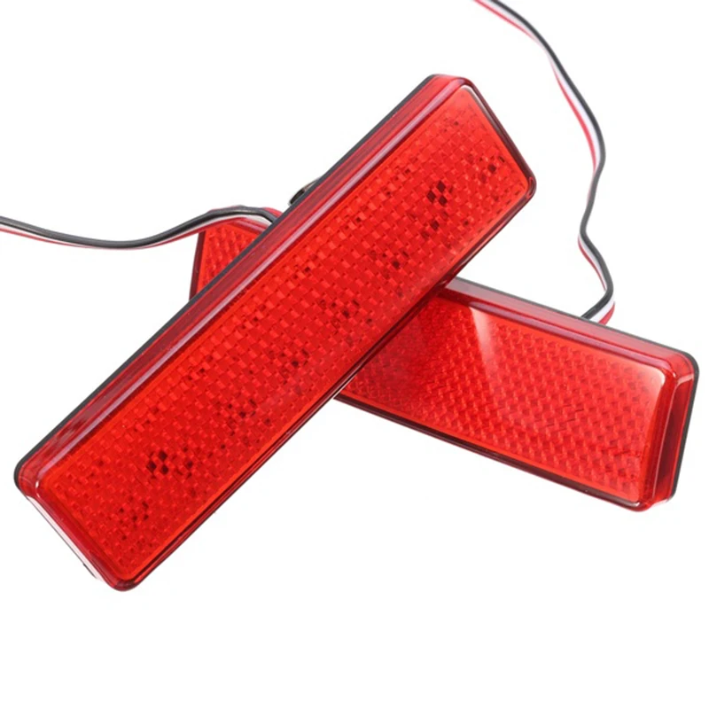 

Lasting 2X Red Car Rear Bumper Reflector Signal LED Tail Stop Brake Light For Vauxhall Opel Vivaro Movano