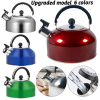 Upgraded 3L Stainless Steel Teapot Stove Water Kettles Teapot Gas Teapot Cooker Water Kettle for Trips Hiking Cooking Teakettle