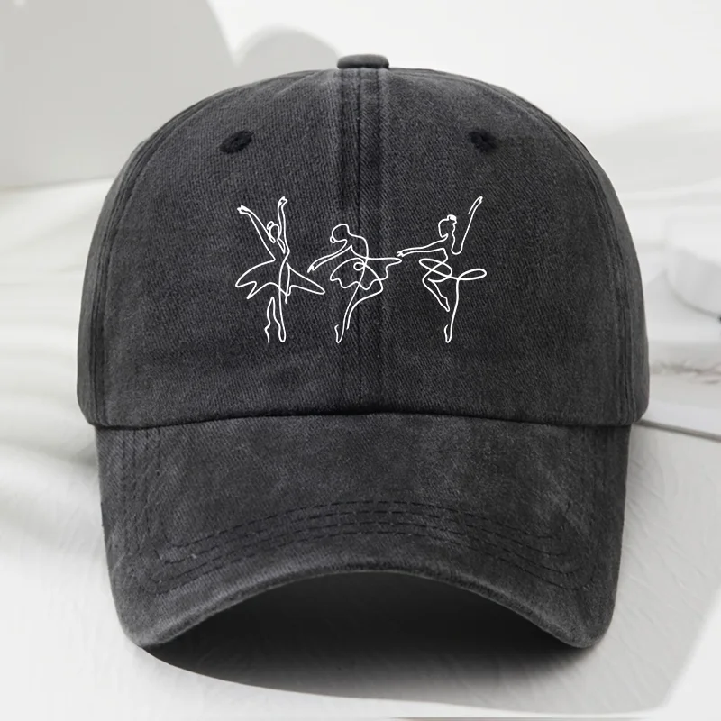 

Unisex Dancer Soft Top Cap, Vintage Men's Hat Women's Fashion Outdoor Cap, Adjustable Head Circumference, for Outdoor Sports Fi