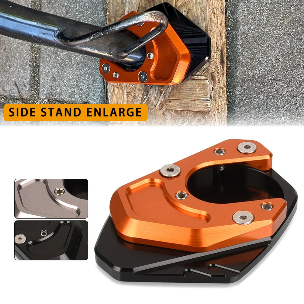 

2023 Motorbike Aluminium Accessories Kickstand Plate Pad Side Stand Enlarge For KTM 990 SMT 990SMT 2009 2010 2011 2012 2013
