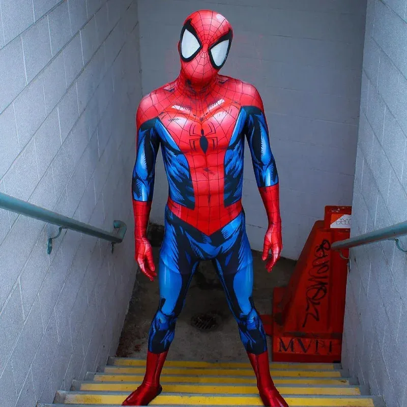 Disfraz de CyUltimate Spidey, disfraz de Halloween con estampado 3D, mono de LICRA, trajes Zentai de superhéroe, disfraces de adulto