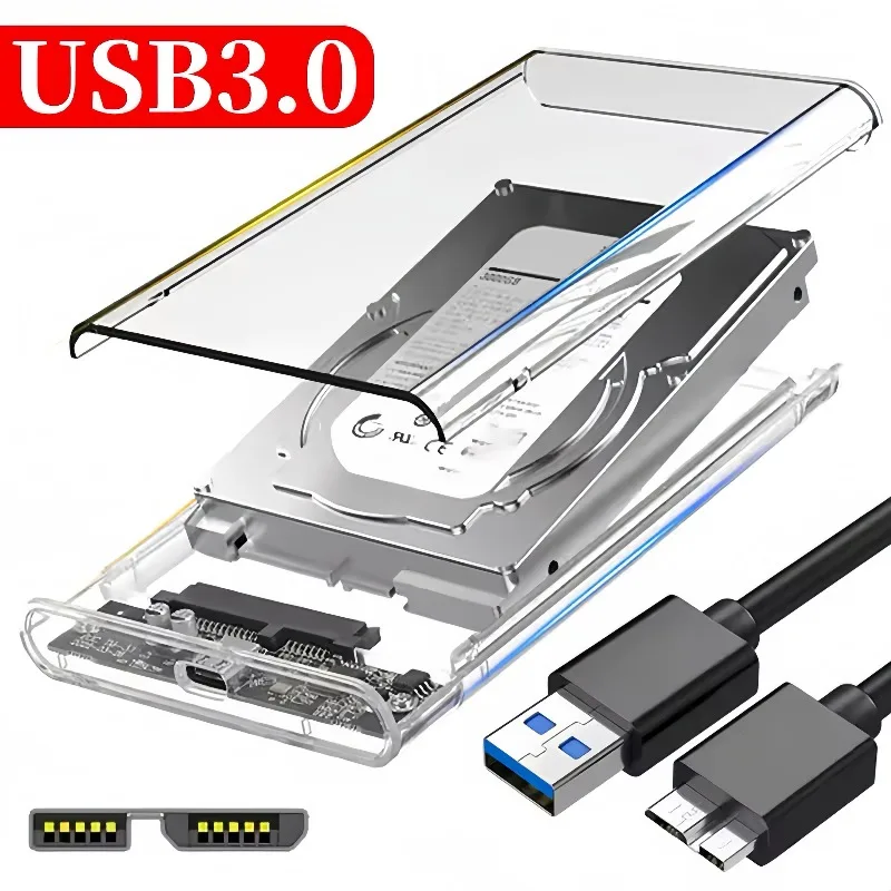 

2,5-дюймовый корпус для внешнего жесткого диска ноутбука, портативный жесткий диск, 5 Гбит/с, высокоскоростная передача данных, внешний жесткий диск для хранения данных