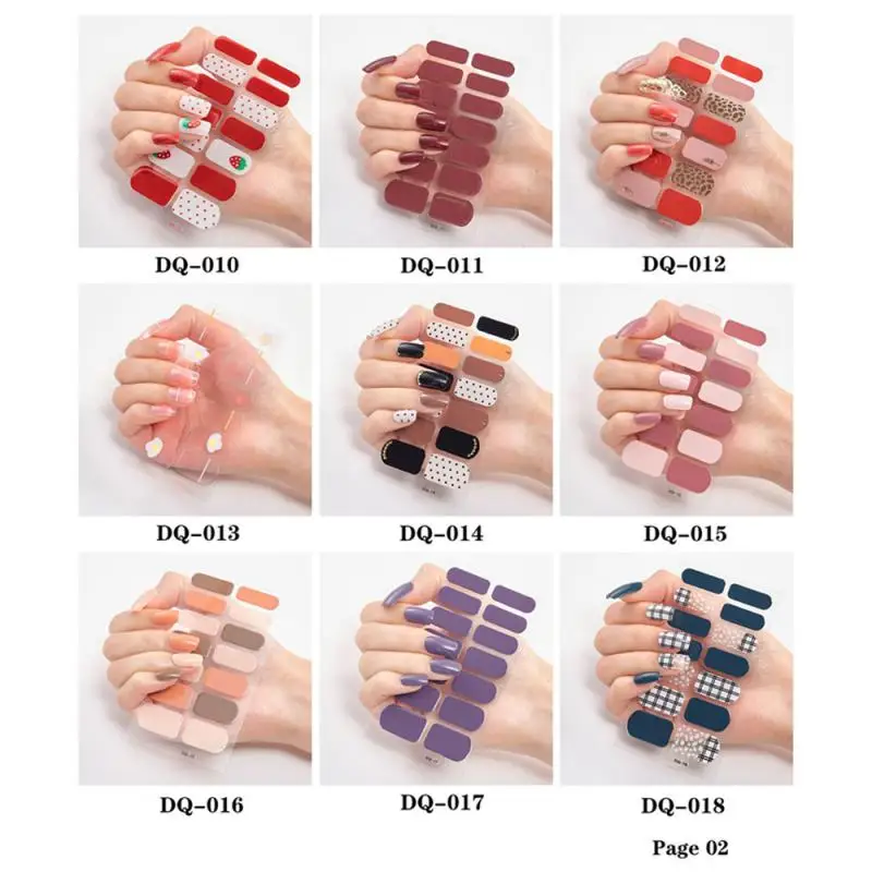 Summer Nail Sticker High Quality Use 100% Nail Gel Polish Sticker Accept Spot Nail Art Stickers for Nails Manicure Set