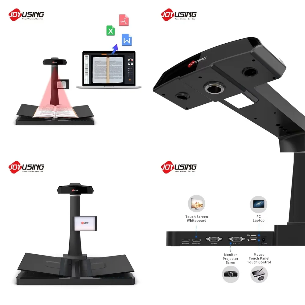 V Shape 22 MP High Definition Book Scanner for Document Scanning with LCD Preview Screen Multiple Interface Flatbed Scanner