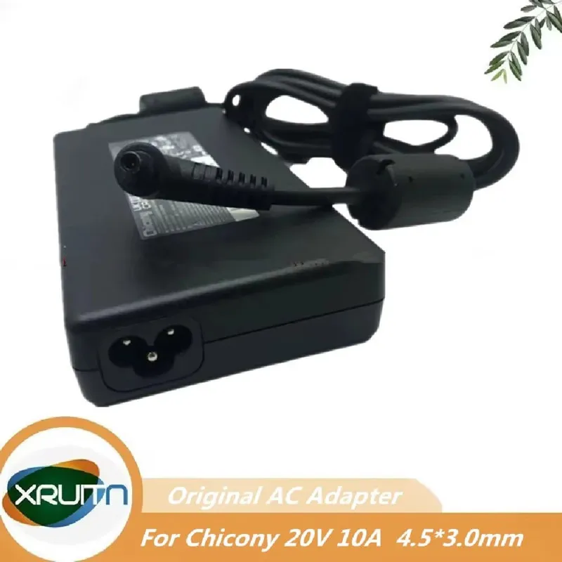 

Genuine Chicony A21-200P2B 20V 10A 200W 4.5x3.0mm A200A022P THIN AC Adapter For MSI Laptop Power Supply Charger