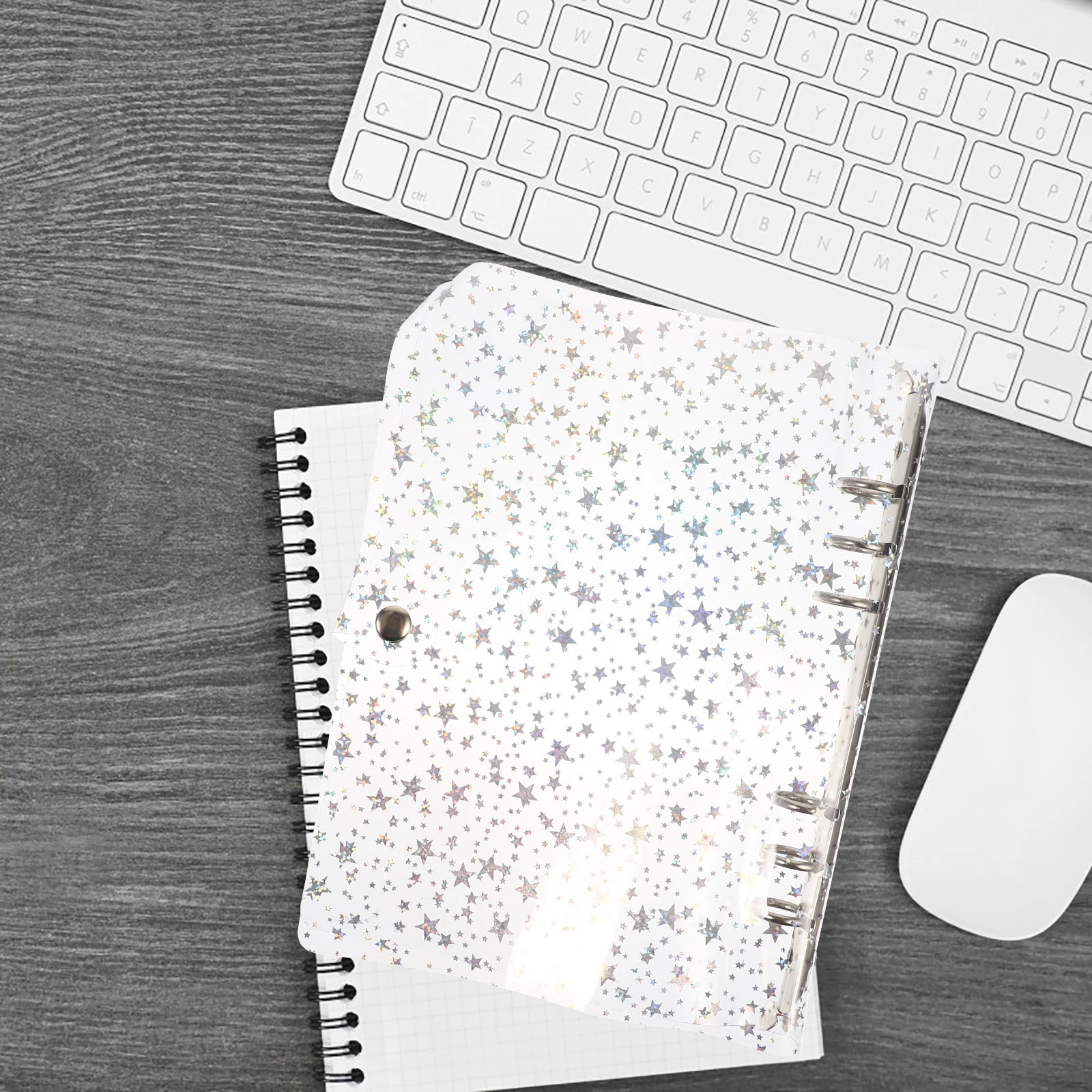 

Plastic Binder Cover 6 ring Lightweight Loose Leaf Binder Cover Protective Gift School Office Supplies