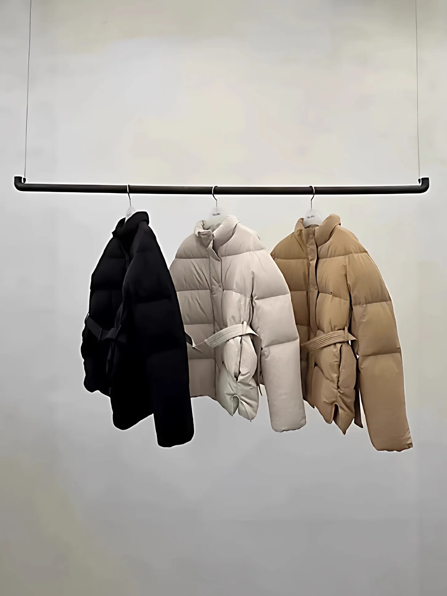 

ERUME Dongdaemun Goose down Jaet Stand Collar Belted Warmth Women's Faion Winter Coat Thiened Korean Sle Commute