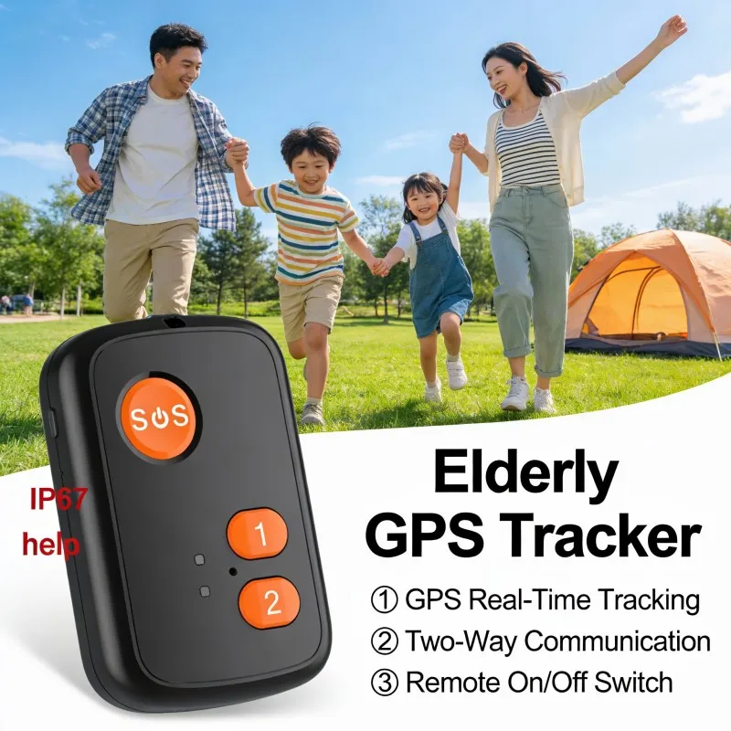 

4G водонепроницаемый GPS-локатор для пожилых детей, защита от потери, перезаряжаемый, позиционирование в реальном времени, воспроизведение, противоугонный GPS