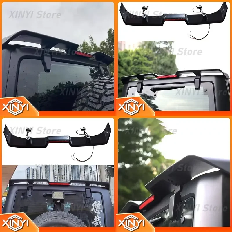 for Lantsun J367 LED Third Brake Light Tailplane ABS High Tail Wing Accessories Roof Light for Jeep for Wrangler JK 2011-2017