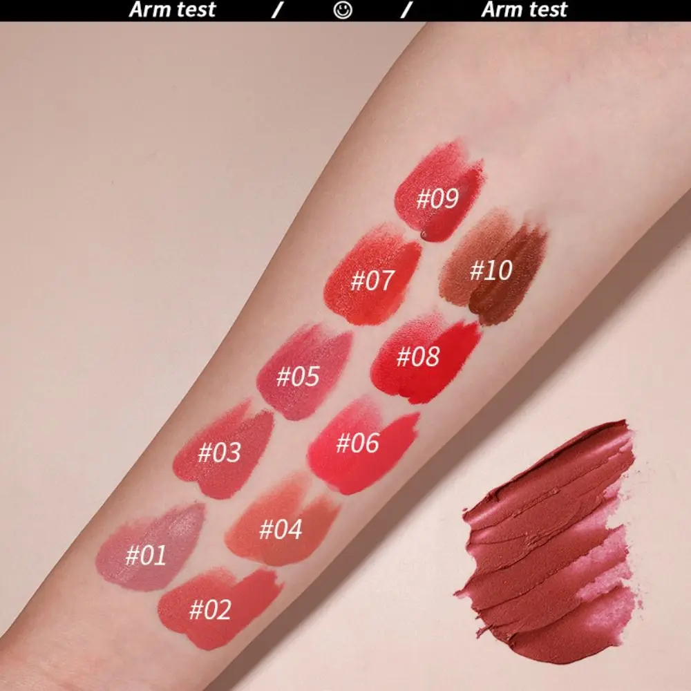 Waterproof Double Head Lipstick Fashion Long Lasting 10 Colors Velvet Lipstick Non-stick Cup Moisture Lip Gloss Makeup