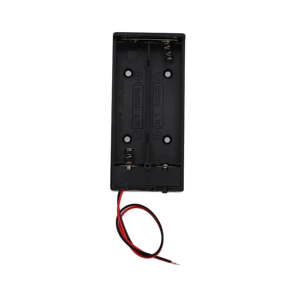 Quality Black Power Bank Cases ABS for 18650 Battery ON/OFF Switch Battery Box Battery Holder 2 Slots Battery Storage Boxes