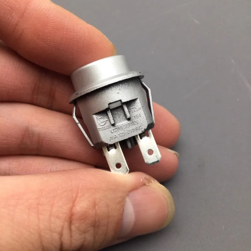 1PCS/LOT LC210  Circular Button Switch Self-resetting Power Button Switch with 16A High Current Capacity