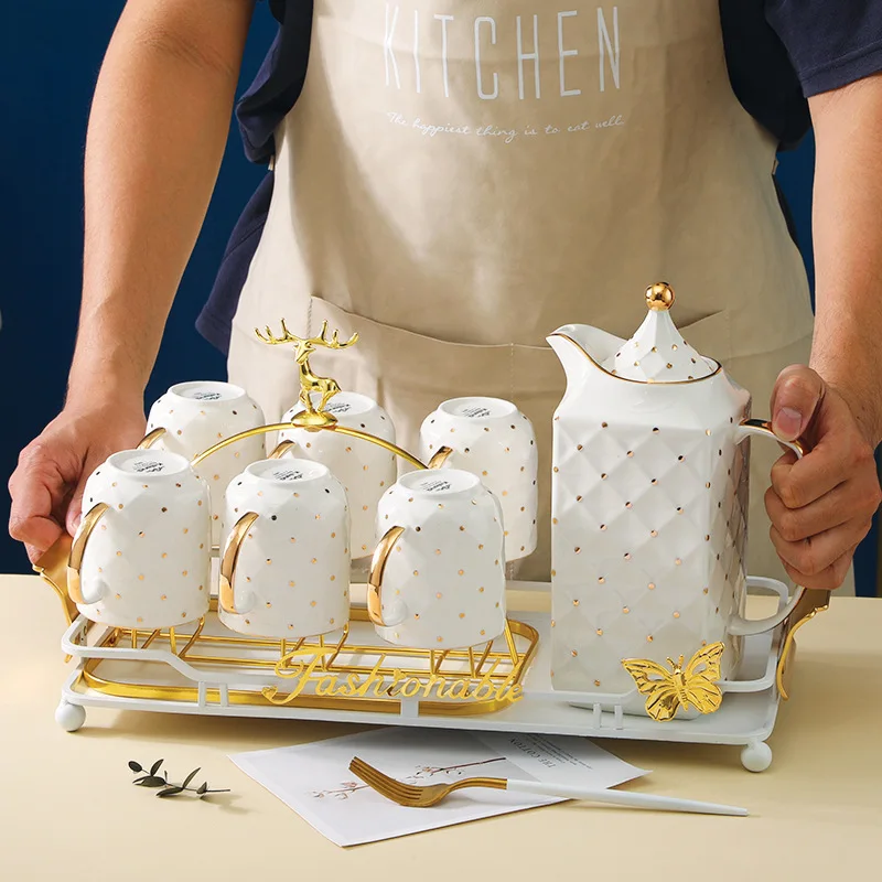 set-di-tazze-in-ceramica-europea-bottiglia-d'acqua-dorata-set-di-tazze-regalo-di-inaugurazione-casa-nuova-regali-di-nozze