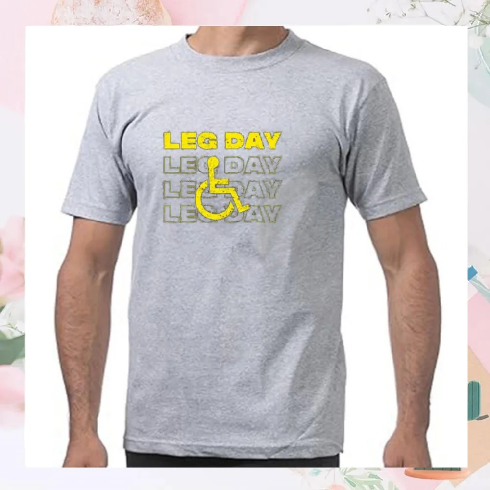 Nouveauté jambe jour graphique imprimé Bodybuilder T-shirt sarcastique drôle Fitness GYM homme T-shirt décontracté lâche