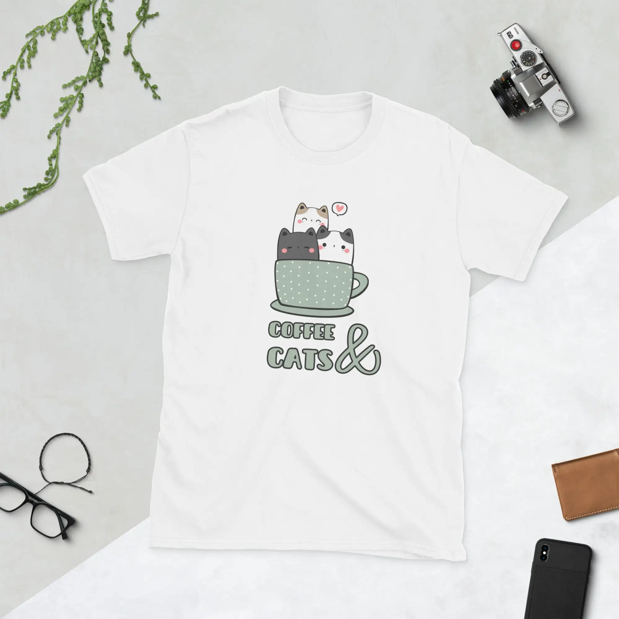 Coffee Cats T Shirt Funny Cat And Perfect For Lovers Fans