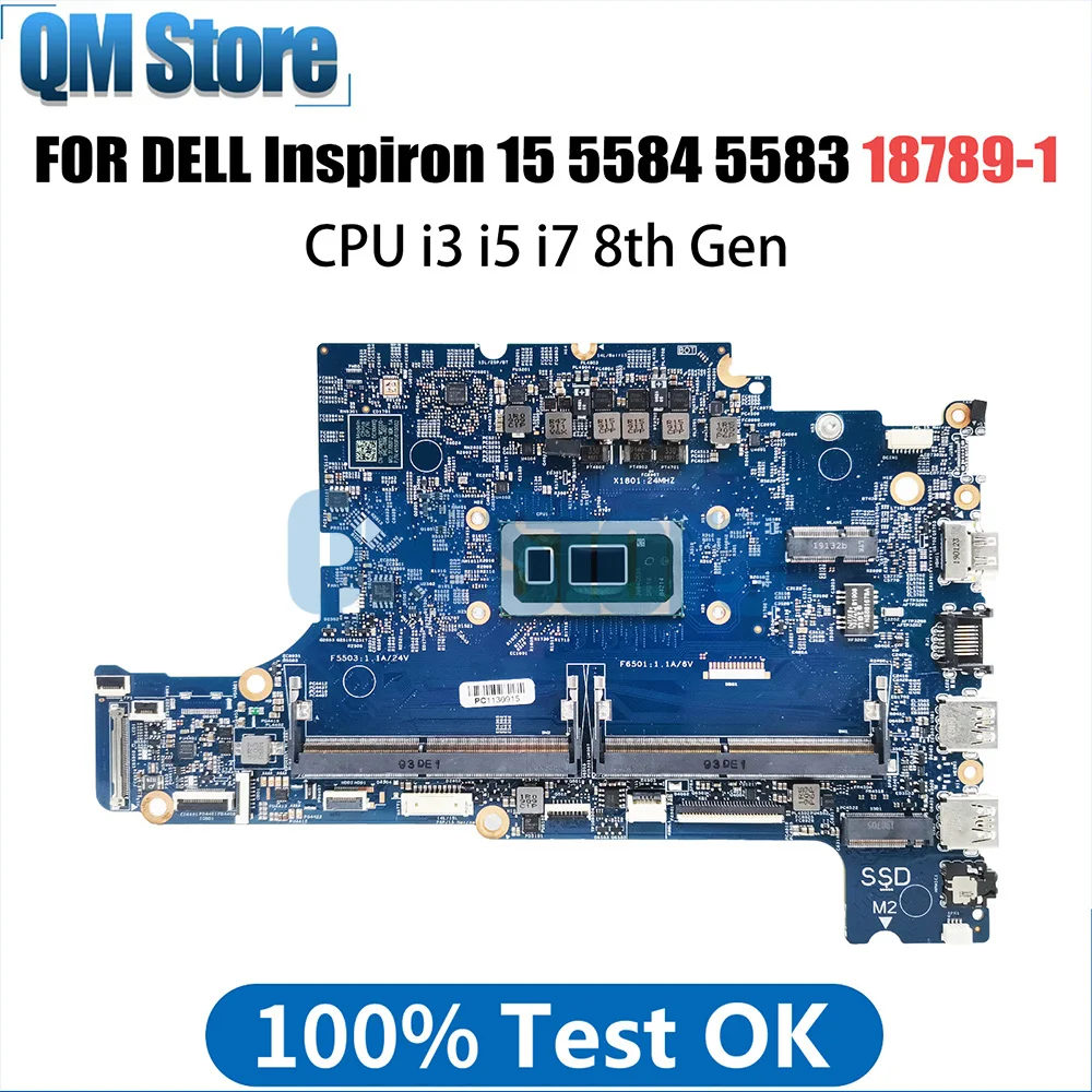 

Laptop Motherboard For Dell Inspiron 15 5583 5584 18789-1 0CXMX0 0F62D6 Notebook Mainboard With i3 8145U i5 8265U i7 8565U CPU