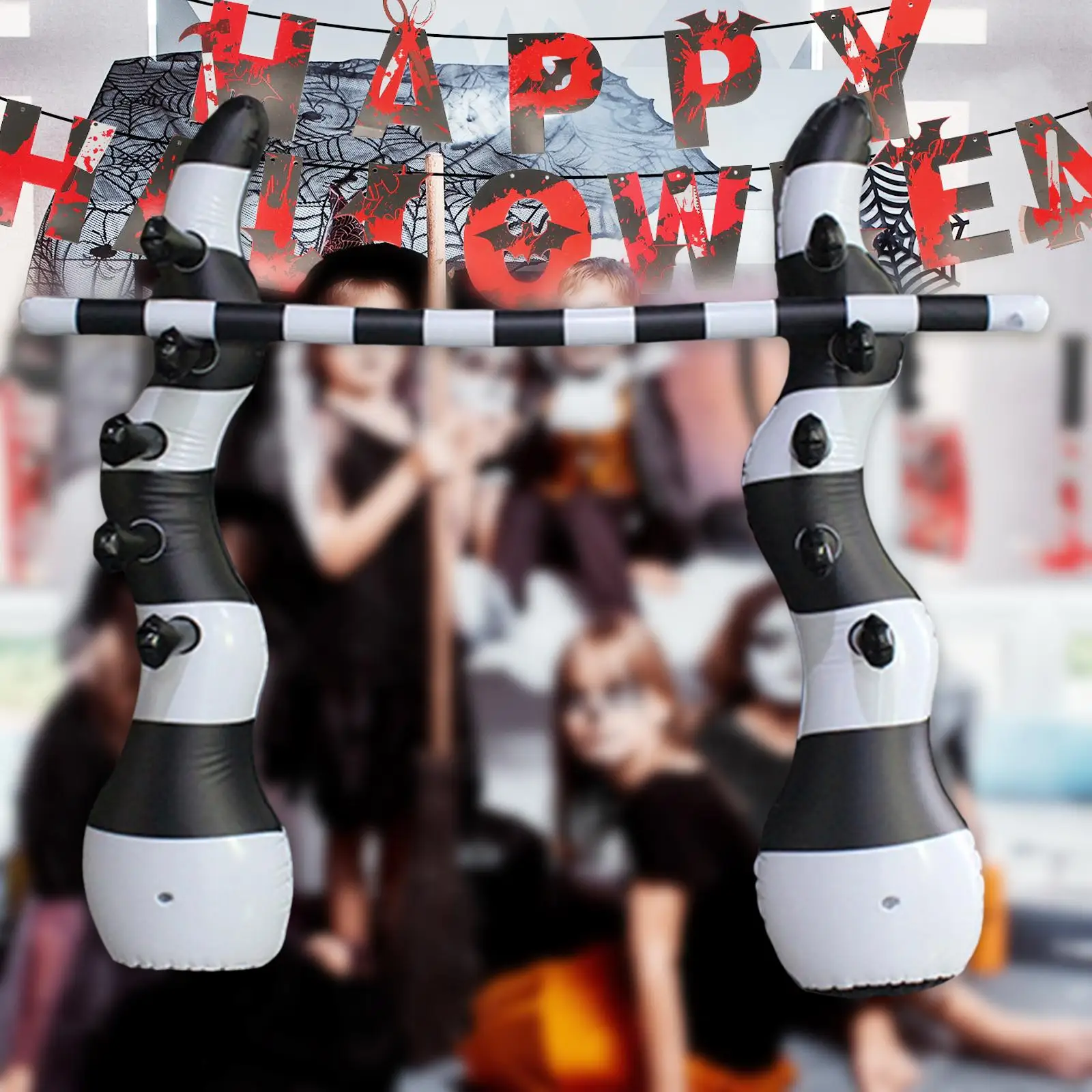 Inflatable Limbo Game Festival Bithday Carnival Indoor Outdoor Backyard Vacations Beach Sports Toy High Jump Pole Party Game