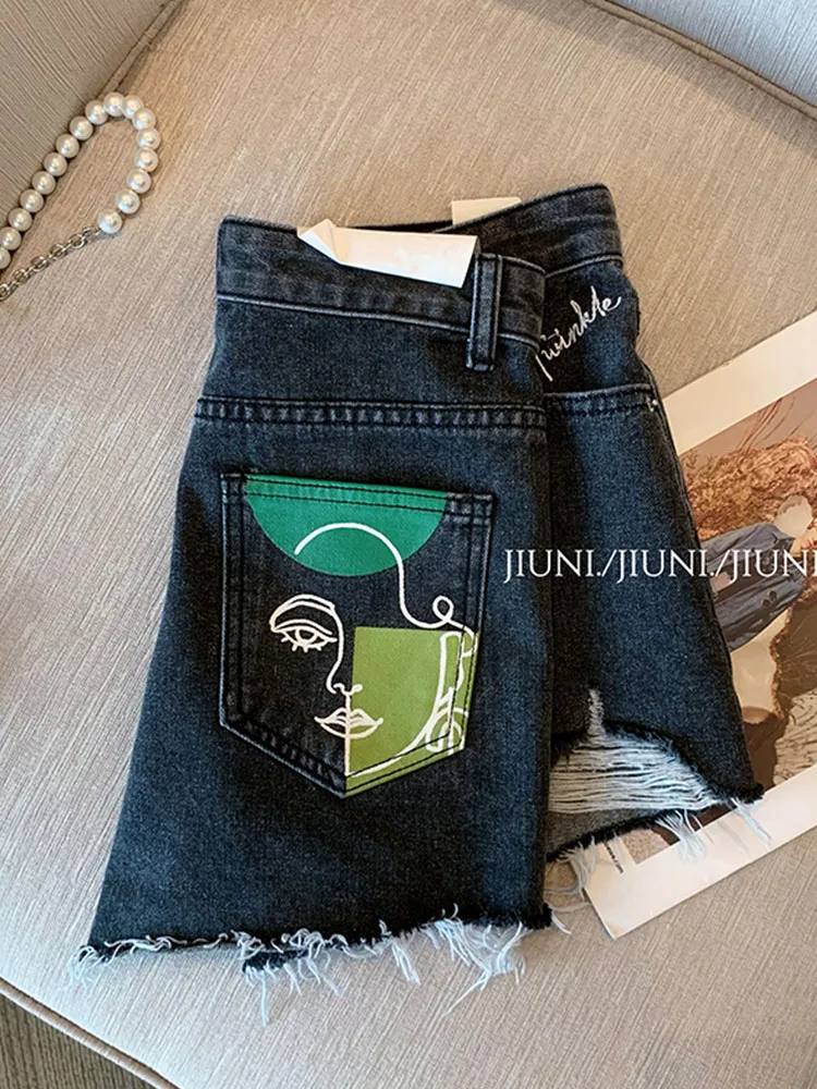 

Fashion Jean Shorts Ladies Summer New Design Slim High Waist Hot Pants Loose Casual Denim Shorts Sexy Coquette Trend Streetwear