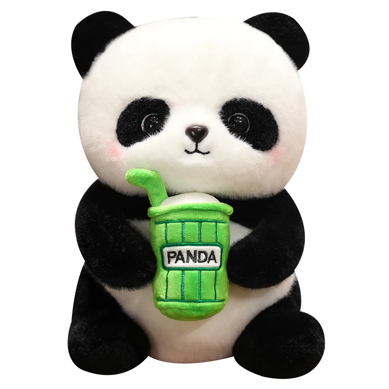 

45cm Cute soft cuddly baby panda plush toy Soft cute milk tea panda baby plush toy