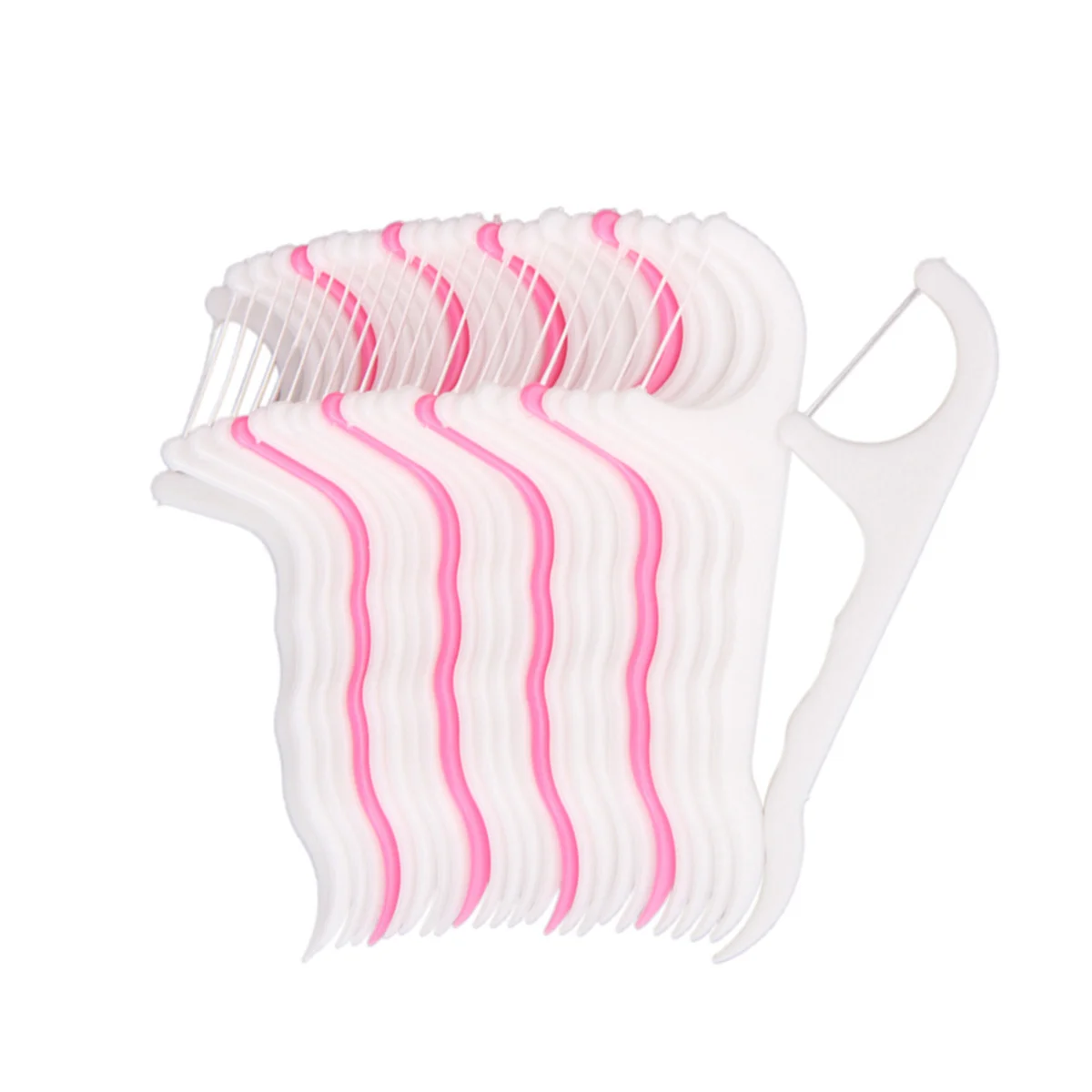 

100pcs Dental Picks Ultra Thin Silky Wire Comfort Grip Non Slip Handle Easy Back Teeth Access Freshens Breath Plaque Removal