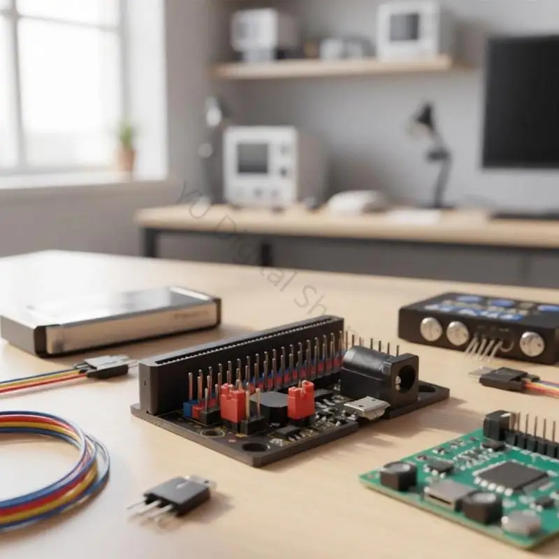 96BA Microsbit Bit Enhanced Development Expansion Board mit Anschlusslayout, Sound-Feedback und Stromzugang für – Detail 4