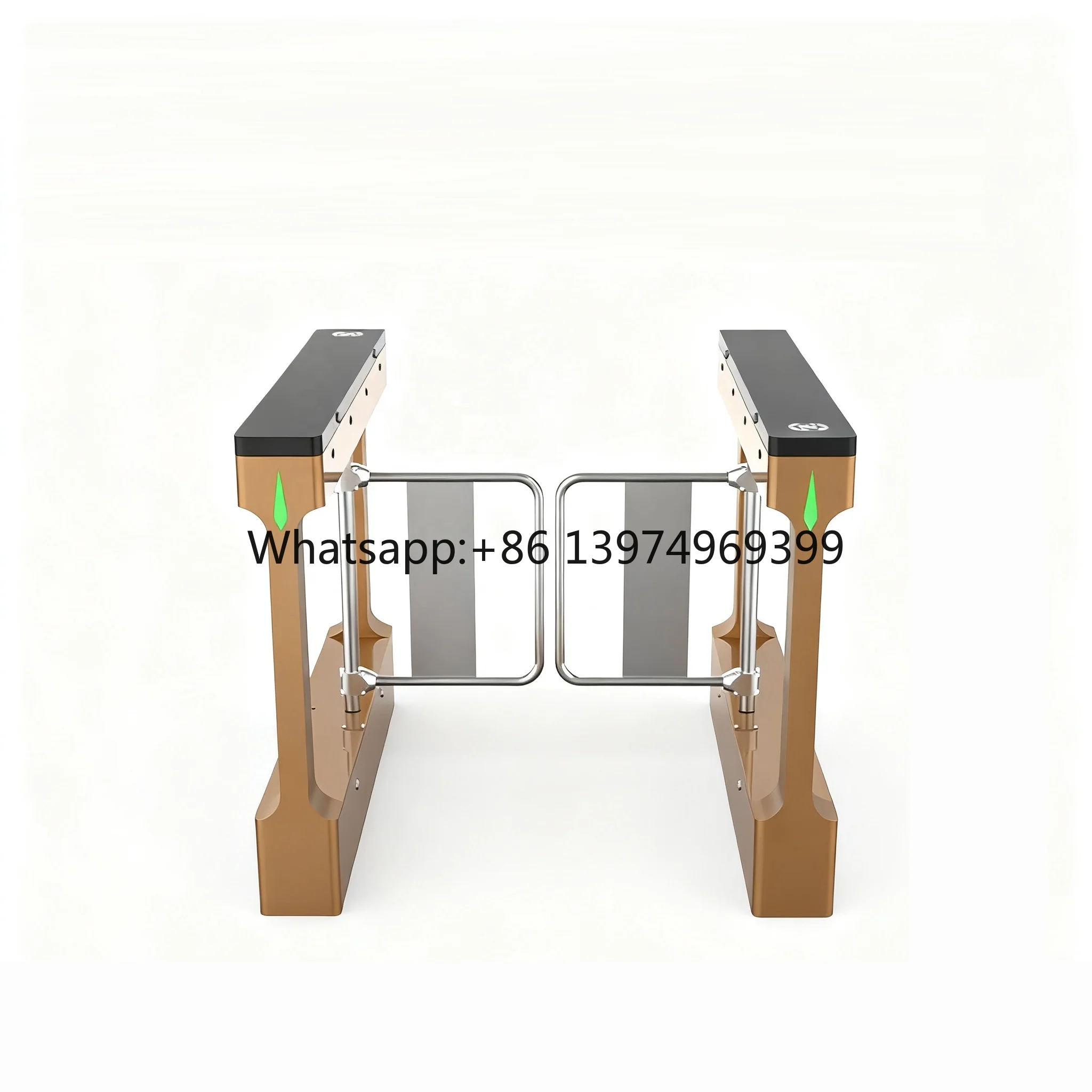 IC/ID Card Access Turnstile Anti-tailgating Bi-directional Swing Gate Stainless Steel IP55 Brushed Motor Tianshuo TS-S522 Face