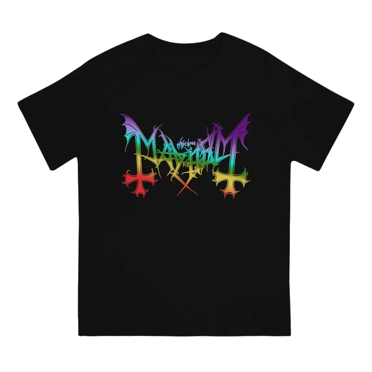 LGBT Pride Creative TShirt for Men Mayhem LGBTQ Classic Round Neck Basic T Shirt Personalize Gift Clothes Streetwear