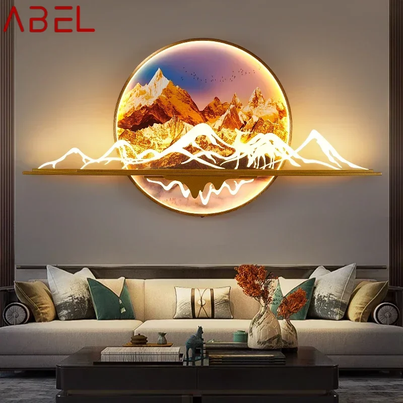 ABEL Modern Picture Wall Light LED Chinese Creative Landscape Mural Lamp For Home Living Room Study Bedroom Decor Painting