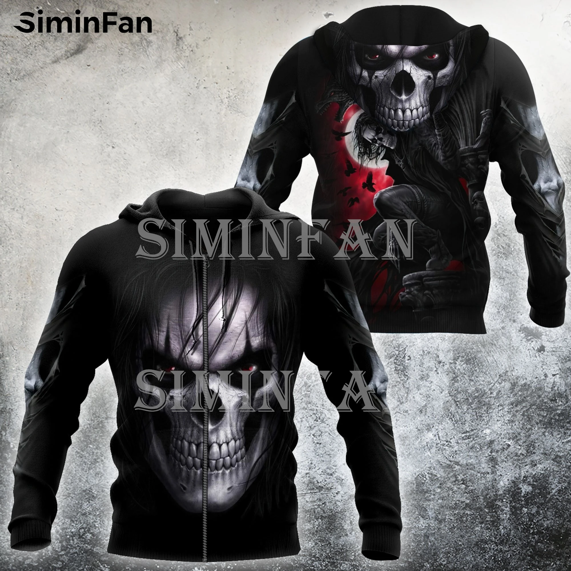 True Face Skull Girl 3D Printed Men Fashion Hoodie Zipper Jacket Hooded Pullover Unisex Casual Sweatshirt Women Autumn Tracksuit