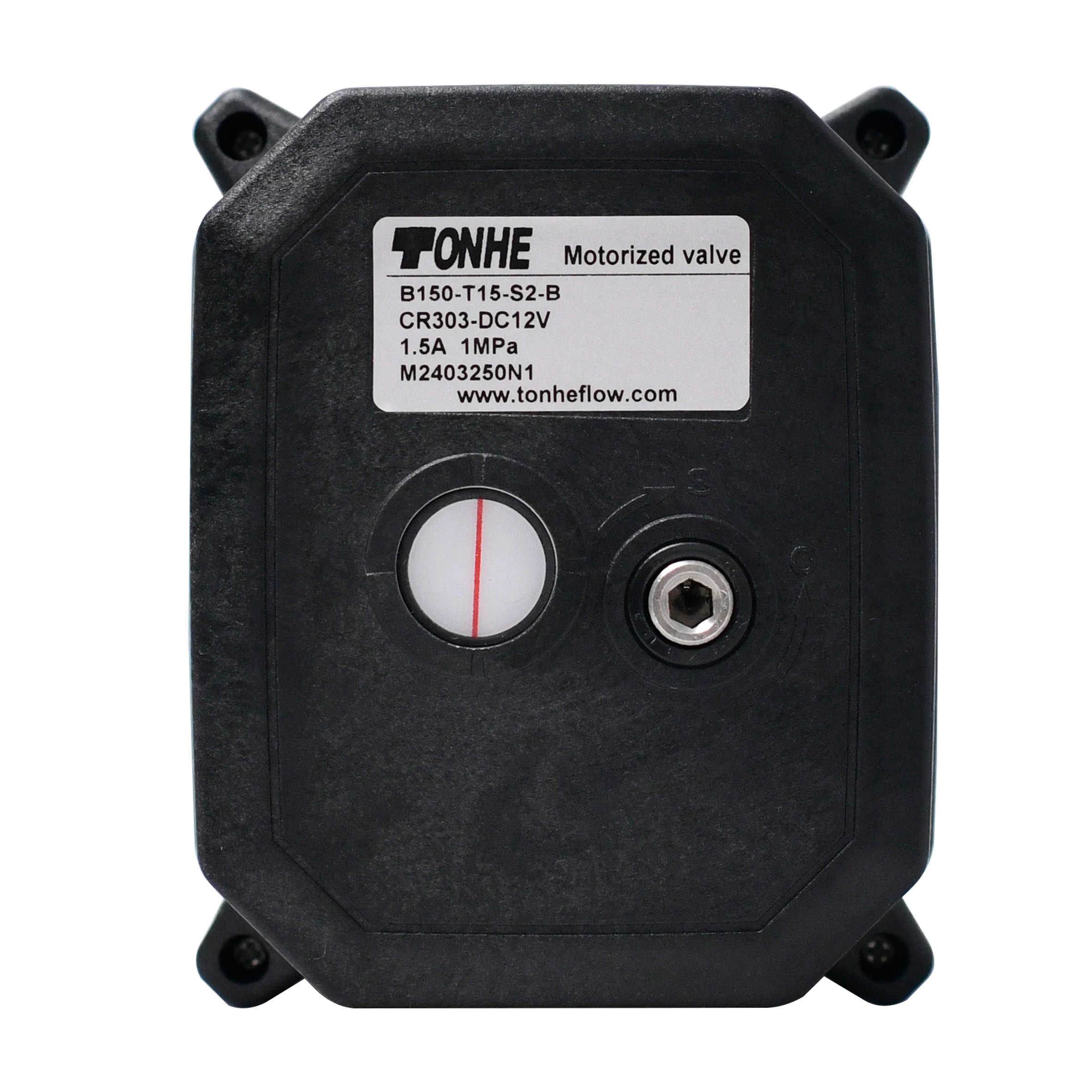 Tonhe A150 Electric Actuator Black CR301 DC12v AC DC24V Motorized Valve Actuator for Water 9*9.7 Key Ball Structure