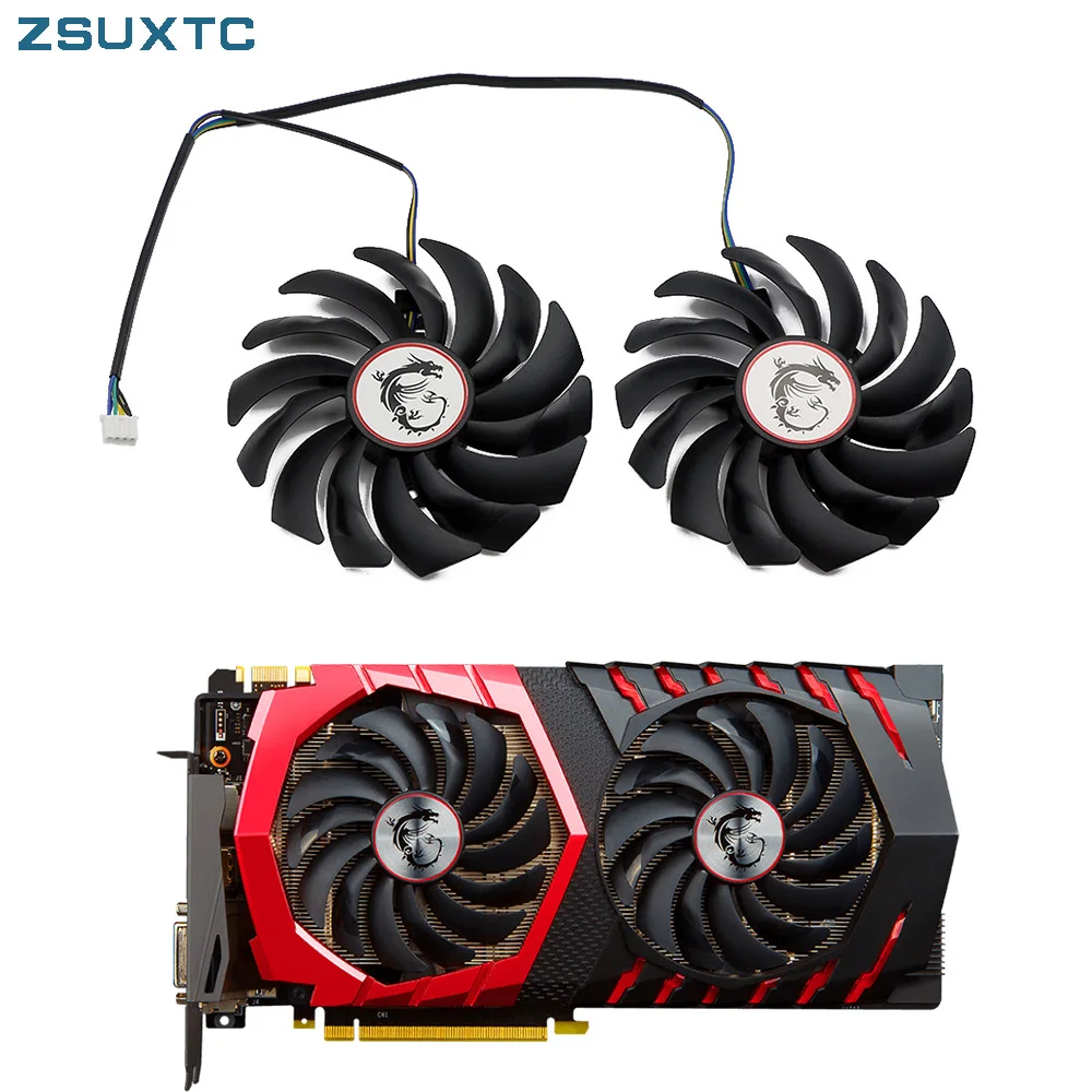 PLD10010S12HH 95MM DC 12V GTX 1080 1070 1060 Wentylator chłodzący do MSI GTX 1060 1070 1080 Ti RX570 580 470 480, chłodzenie karty graficznej