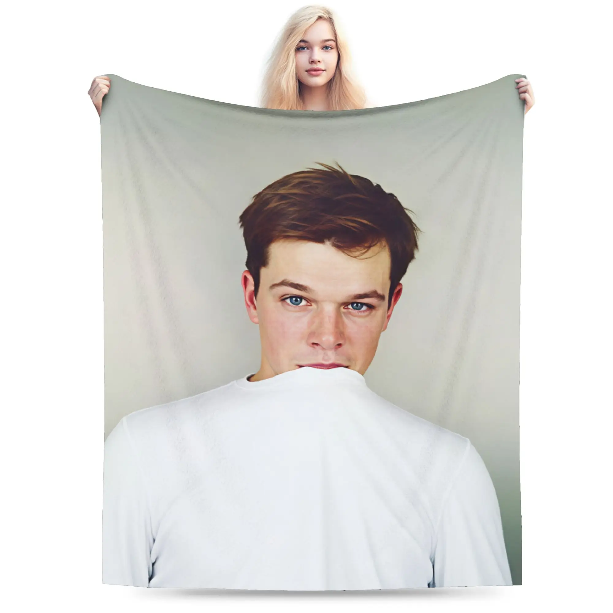 Matt Damon Comfortable Blanket  Aesthetic Travel Bedding Throws Bedroom Flannel Bedspread Sofa Bed Cover