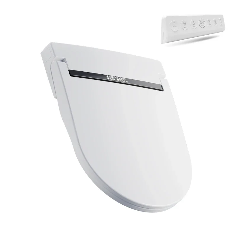 Smart Toilet Lid U shape Electronic Bidet Heated Cover with Remote Intelligent Self-cleaning Flushable Toilet Seat