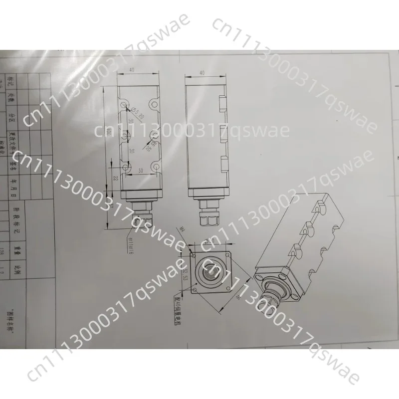 Square direct servo spindle, power head, car square head, side milling head