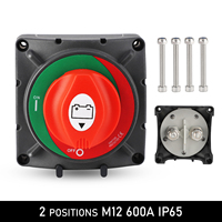600A Heavy-duty battery switch Truck/yacht Heavy Duty On-Off Battery Switch 2 Position Automotive Cut off Disconnect Isolator Sw