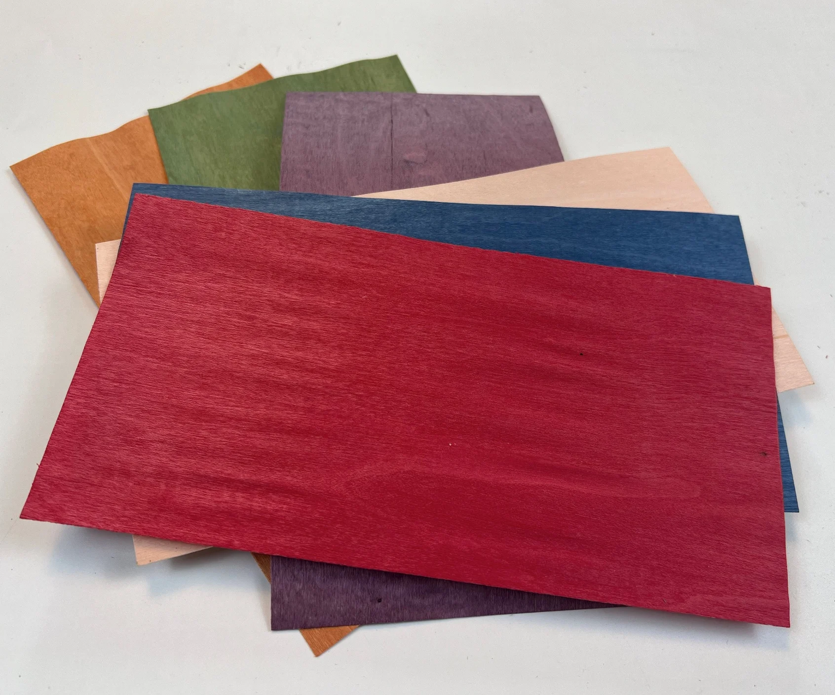 6pieces 20x10cm T:0.4-0.5mm Mixed Dyed and Exotic  Maple Wood Veneers  DIY Handmade Marquetry Inlay Veneer Sheets Material