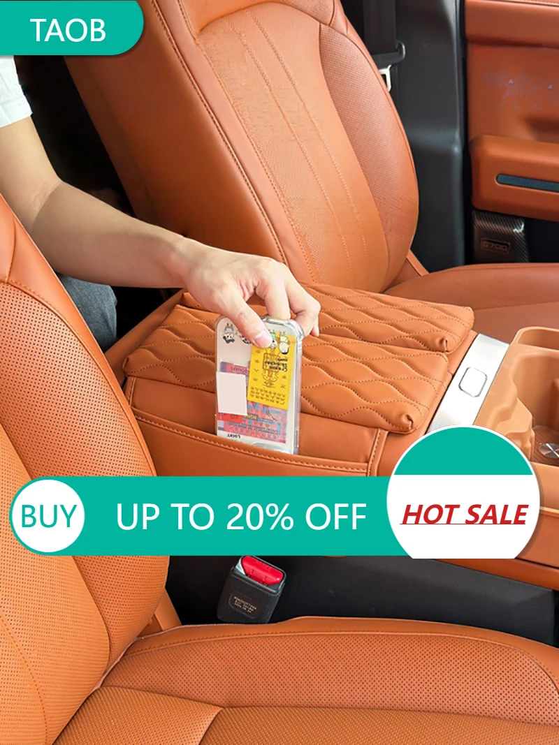 New High Quality Car Armrest Box Height Pad Fit For JETOUR G700 2025 2026 Modified Car Armrest Box Storage Box Leather Storage P