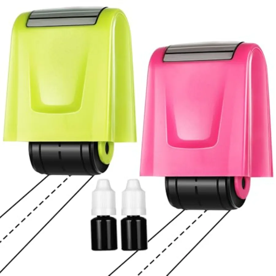 

2 шт. пунктирные линии почерка, тренировочный роликовый штамп с 2 черными чернилами, самокрасящаяся линия, прокатные штампы, штамп для родителей и учителей, Sup