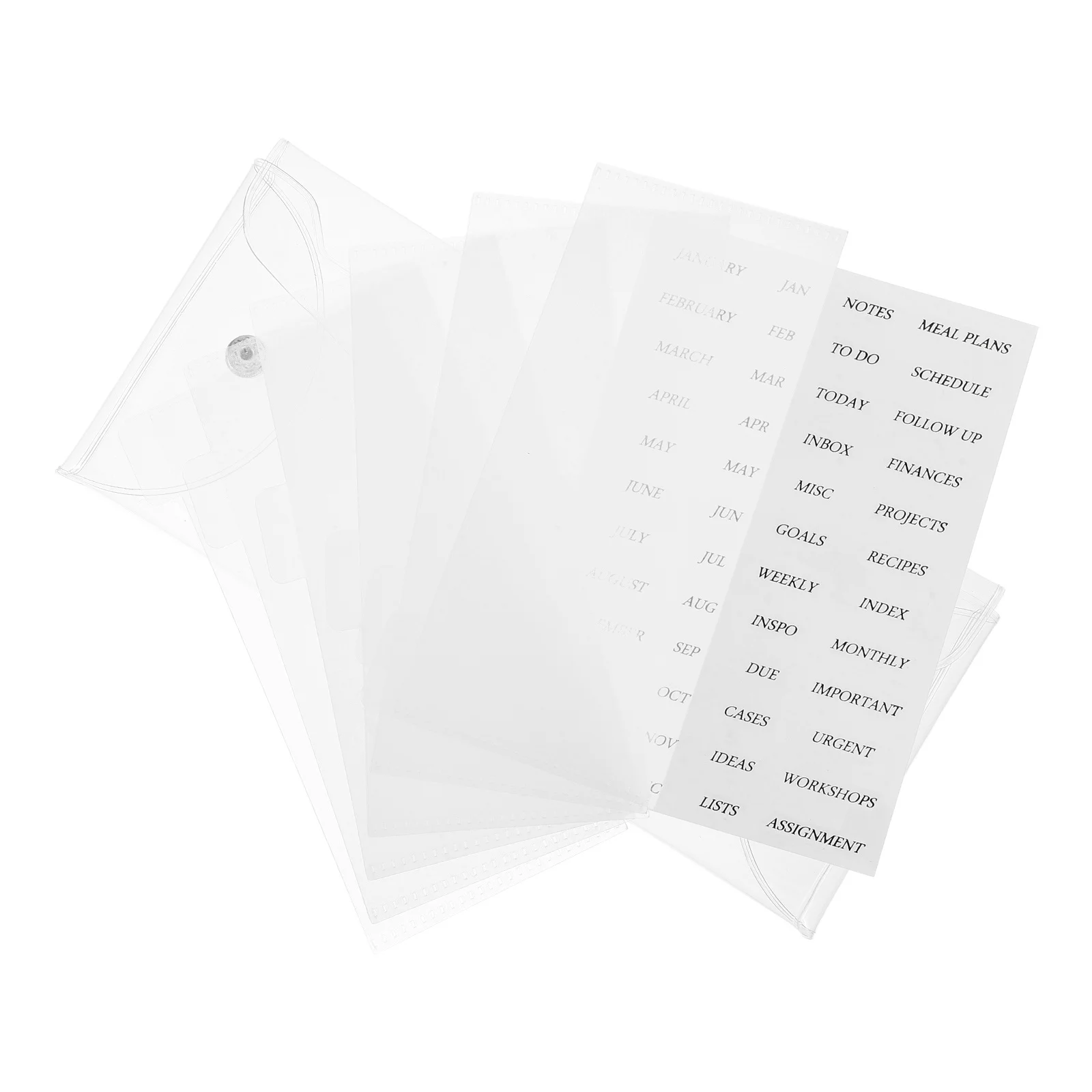 1 مجموعة دفتر الميزانية فواصل الموثق واضحة مع علامات التبويب جيب النقدية ل الموثق توفير المال المحفظة الحقائب لوازم الميزانية البلاستيكية